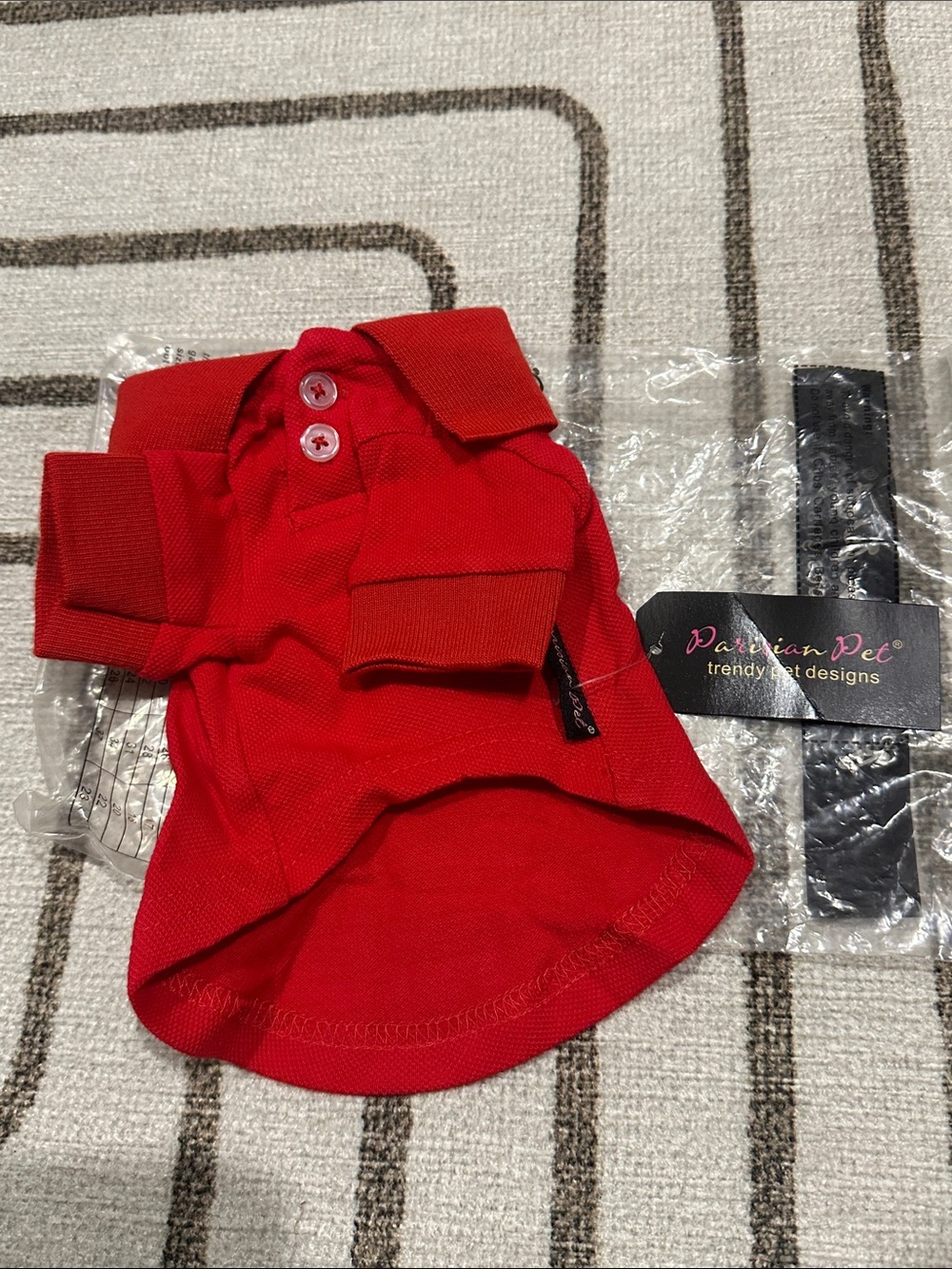 Red Polo Shirt for Small Pets